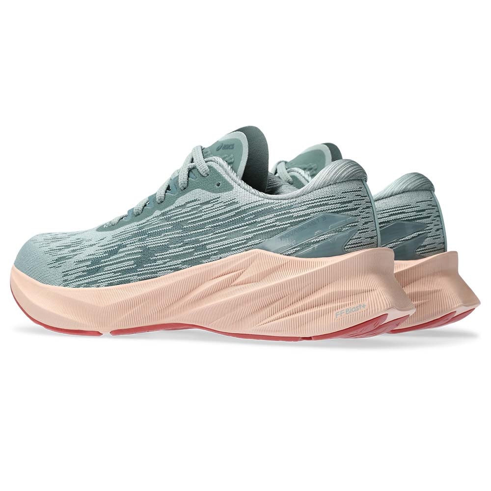 Asics Novablast 3 Joggesko Dame Gråblå/Rosa