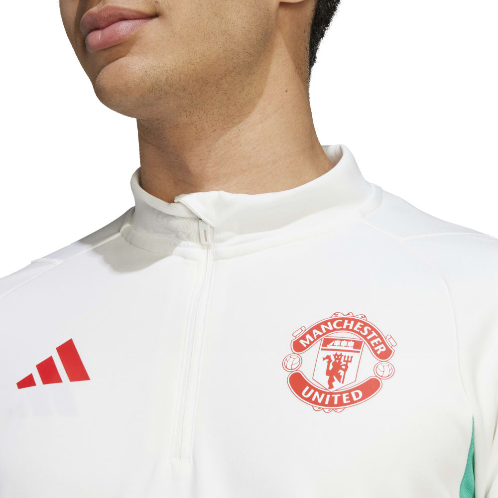 Adidas Manchester United Tiro Treningsgenser Hvit