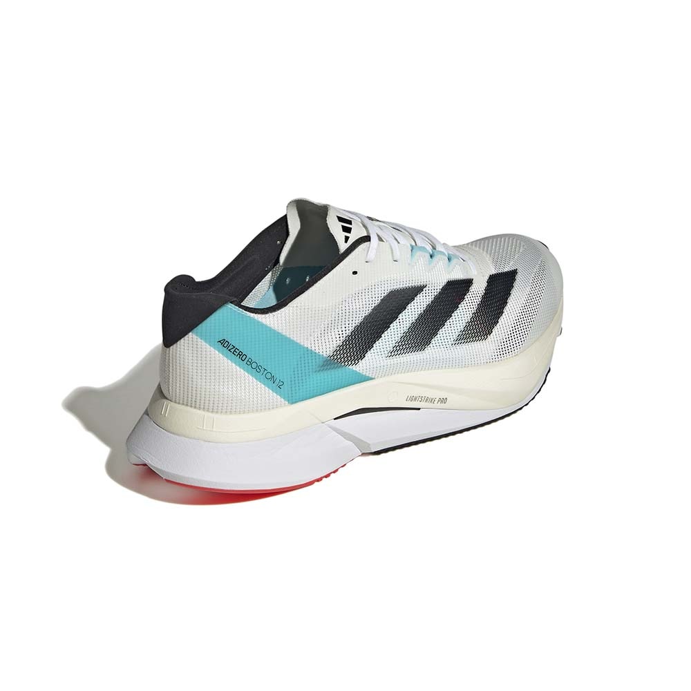 Adidas Adizero Boston 12 Joggesko Herre Hvit/Sort/Turkis