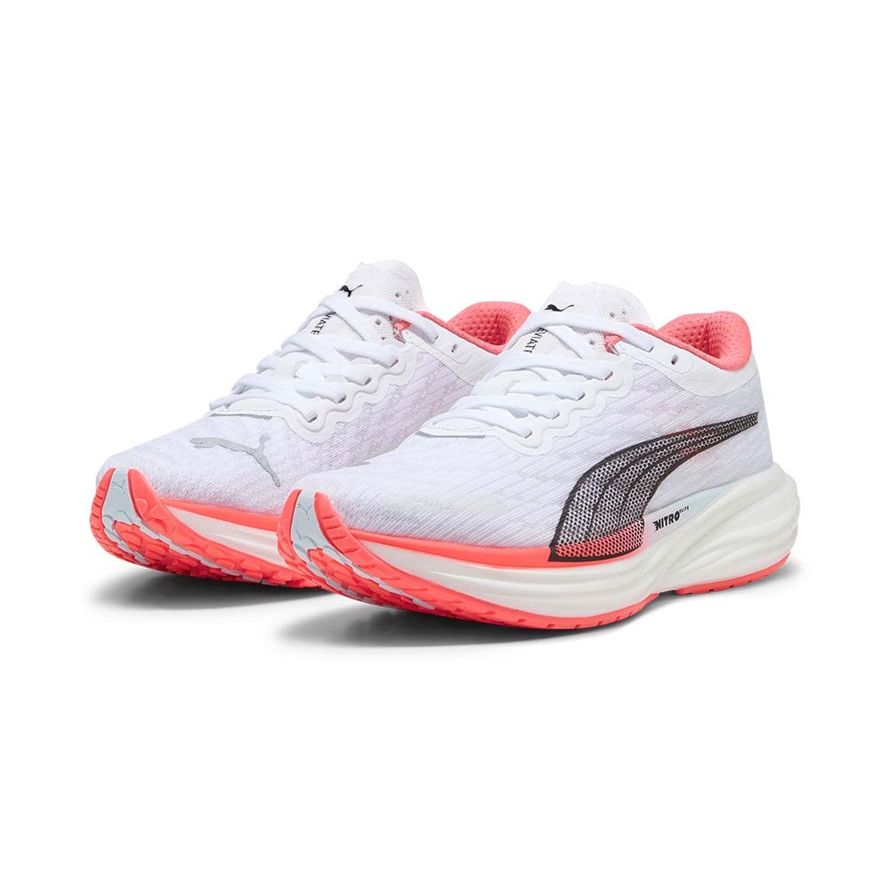 Puma Deviate Nitro 2 Joggesko Dame Hvit/Rosa