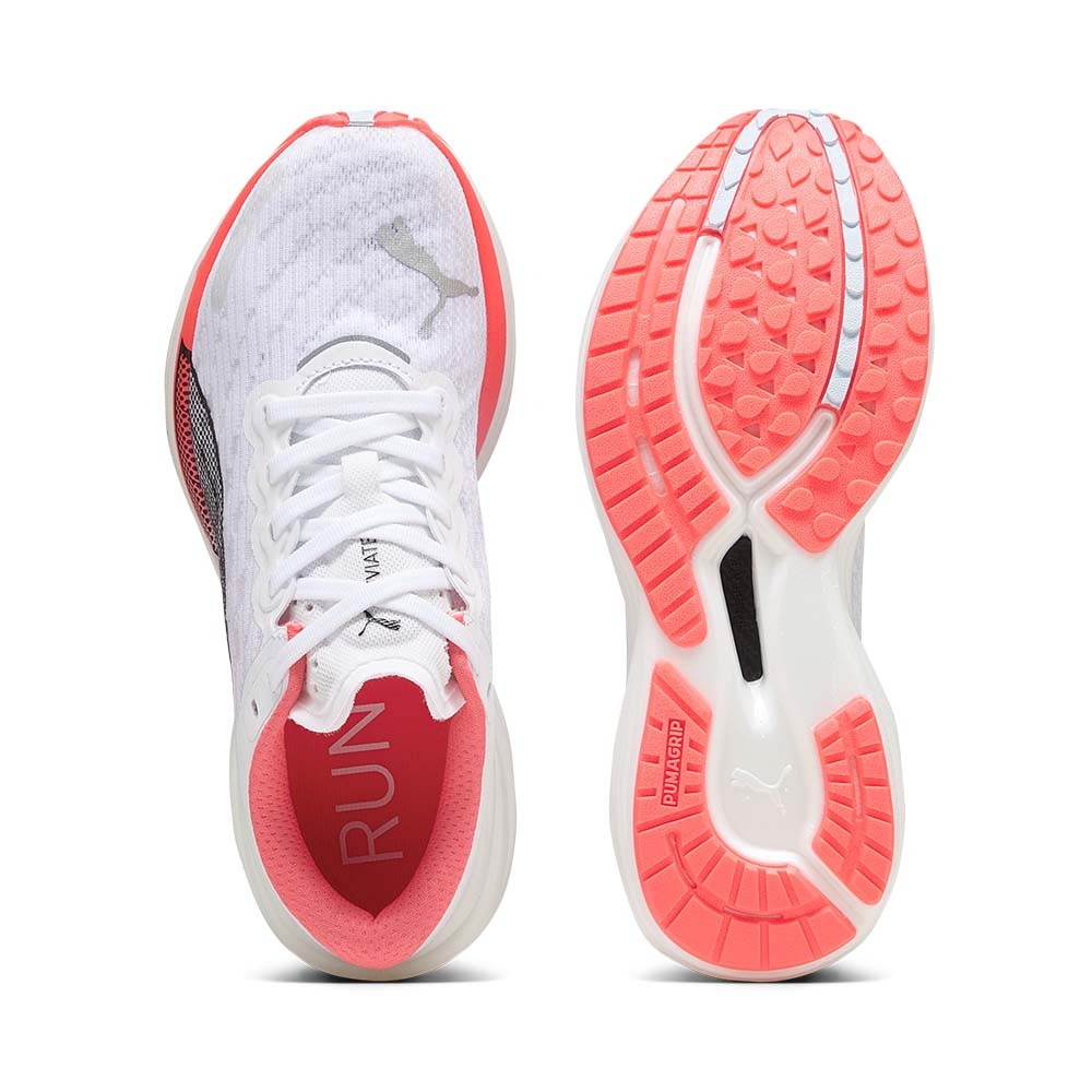 Puma Deviate Nitro 2 Joggesko Dame Hvit/Rosa