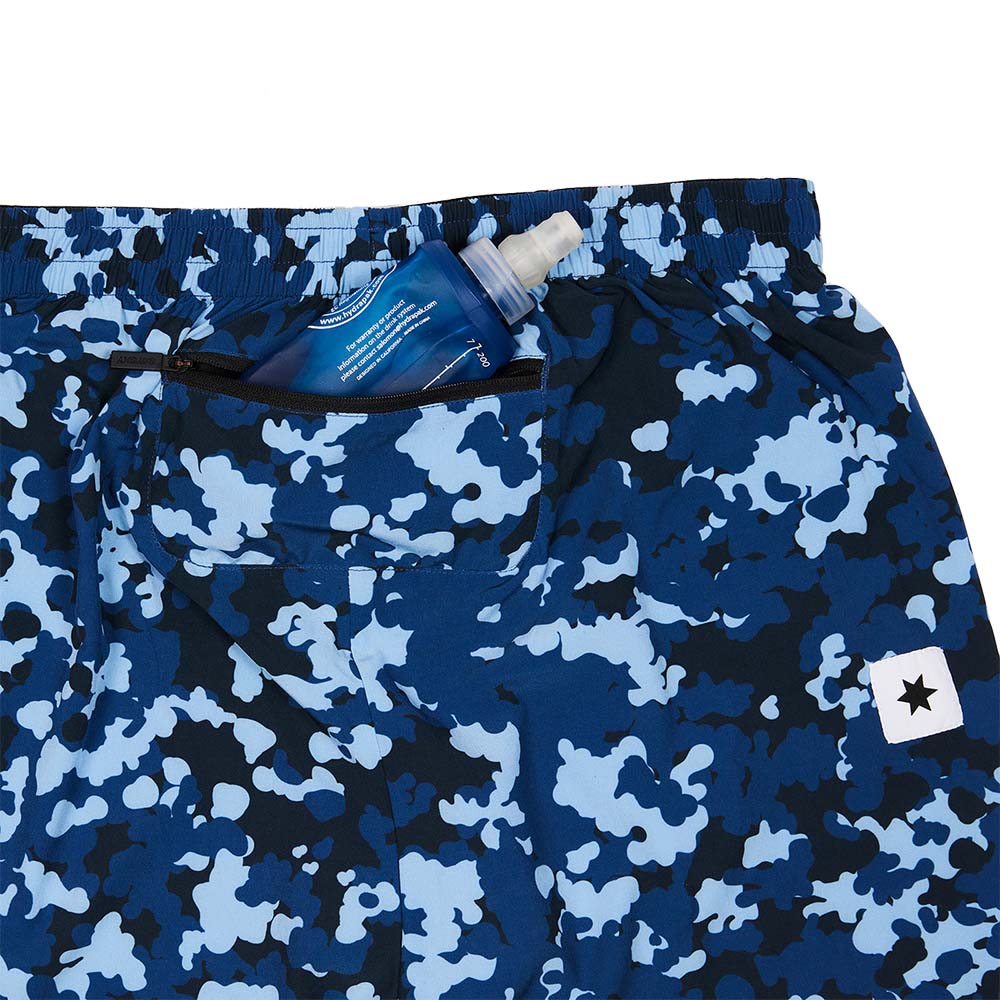 Saysky 2in1 Camo Pace 5in Løpeshorts Herre Blå/Sort