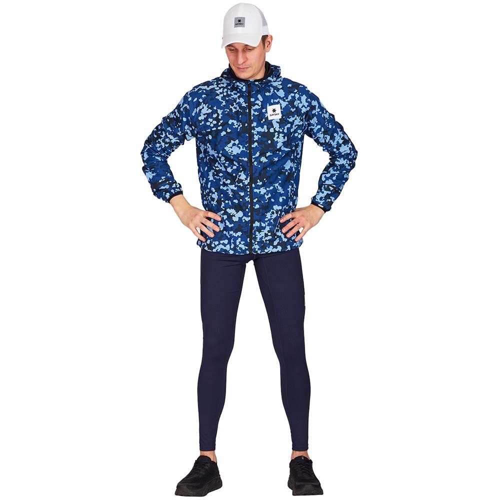 Saysky Camo Pace Løpejakke Unisex Blå/Sort