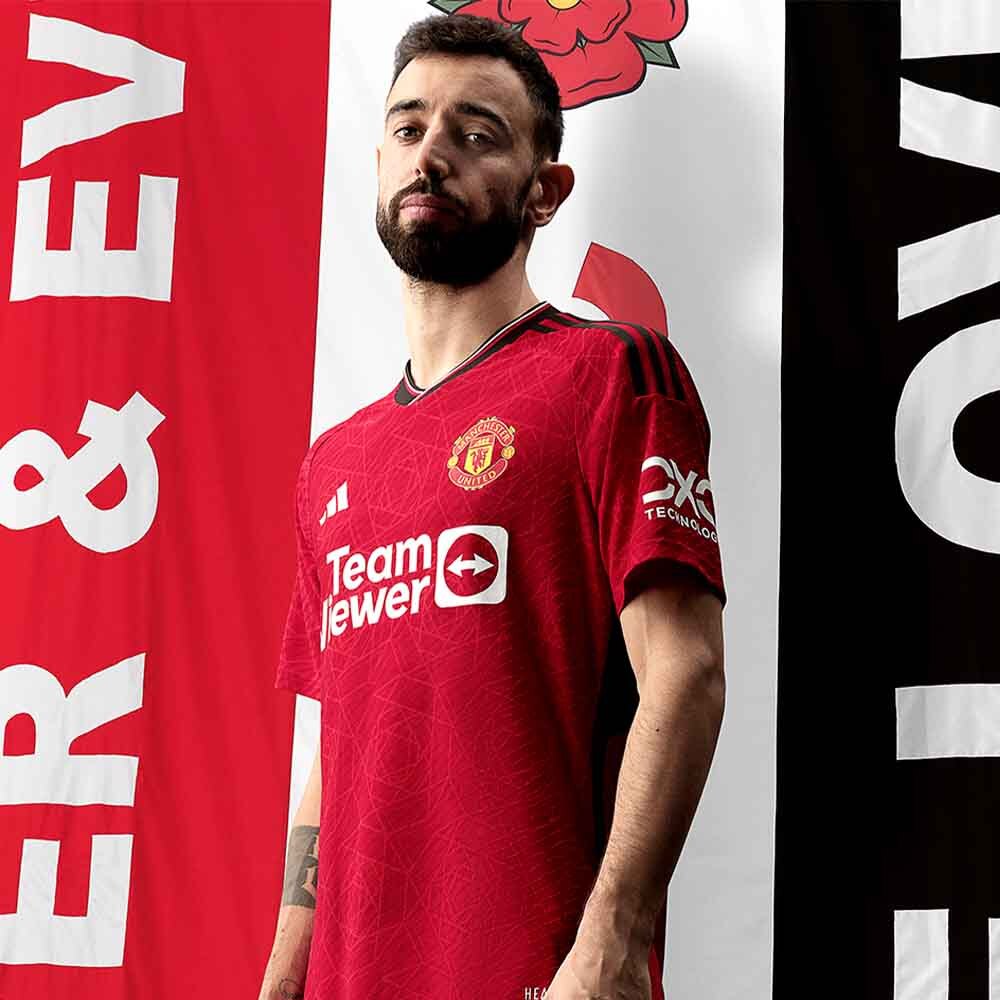 Adidas Manchester United Fotballdrakt 23/24 Hjemme Barn