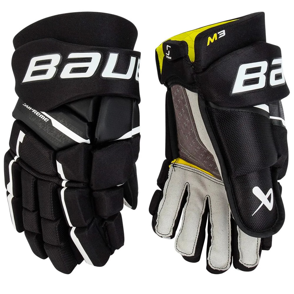 Bauer Supreme M3 Hockeyhanske Svart/Hvit