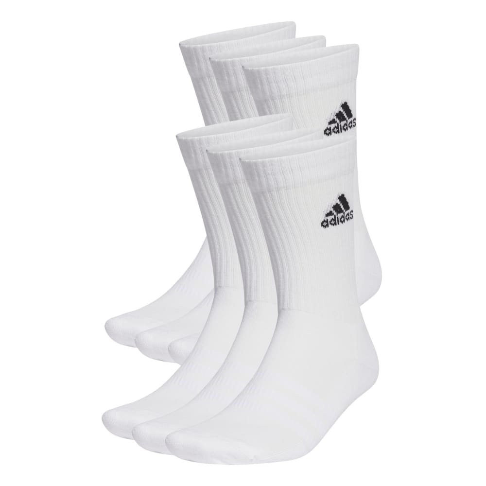 Adidas Cushioned Crew Sokker 6-Pack Hvit