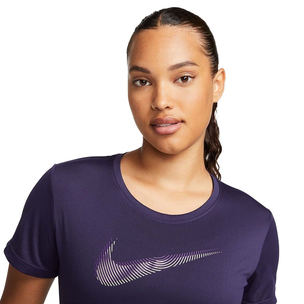 Nike Dri-Fit Swoosh Kortermet Trøye Dame Lilla