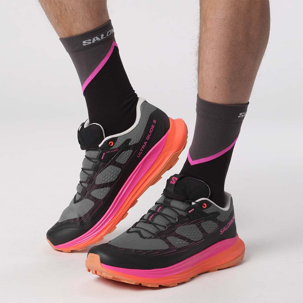 Salomon Ultra Glide 2 Joggesko Herre Grå/Rosa