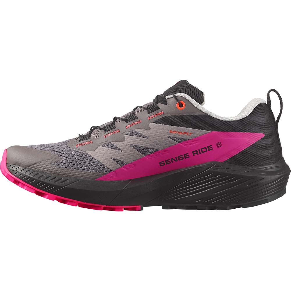 Salomon Sense Ride 5 Joggesko Dame Grå/Rosa