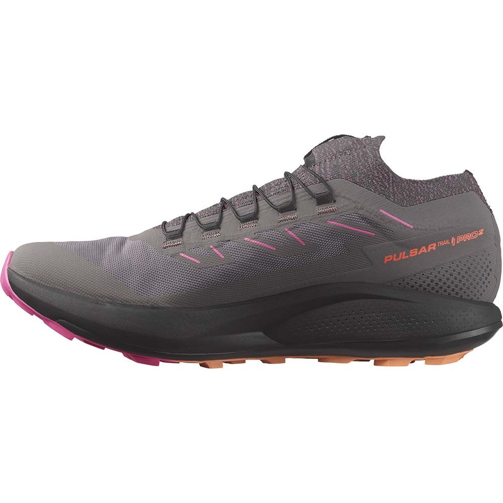 Salomon Pulsar Trail Pro 2 Joggesko Herre Grå/Rosa