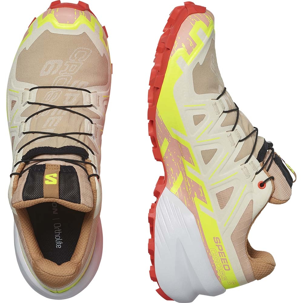 Salomon Speedcross 6 GORE-TEX Joggesko Dame Beige/Rød