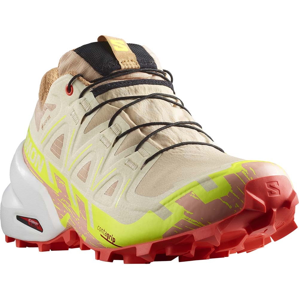 Salomon Speedcross 6 GORE-TEX Joggesko Dame Beige/Rød