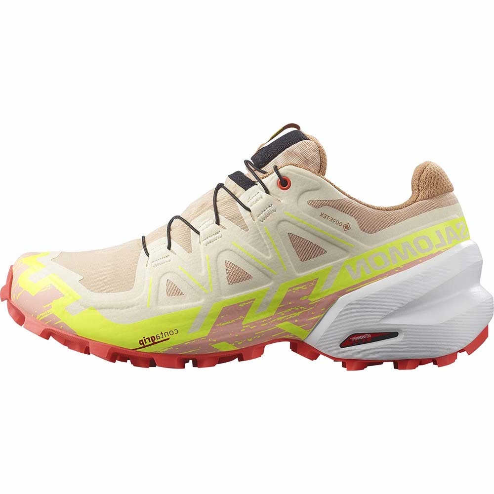 Salomon Speedcross 6 GORE-TEX Joggesko Dame Beige/Rød