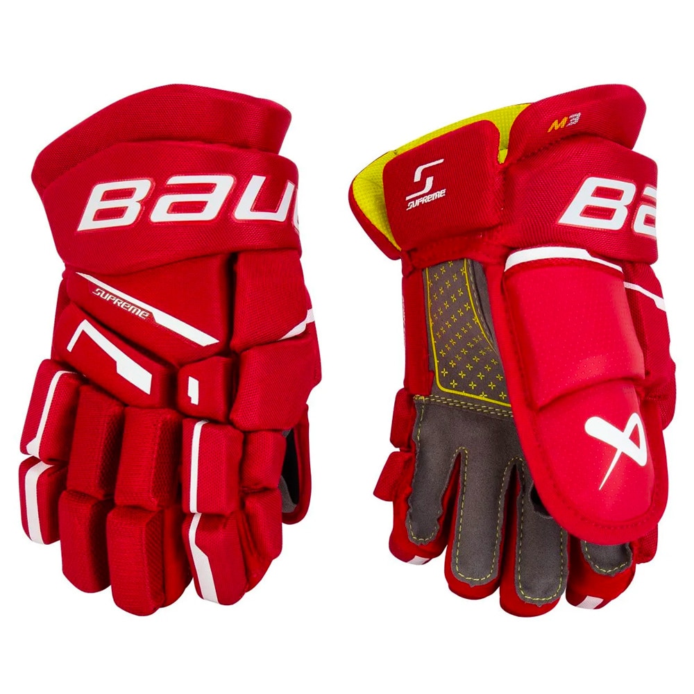 Bauer Supreme M3 Junior Hockeyhanske Rød