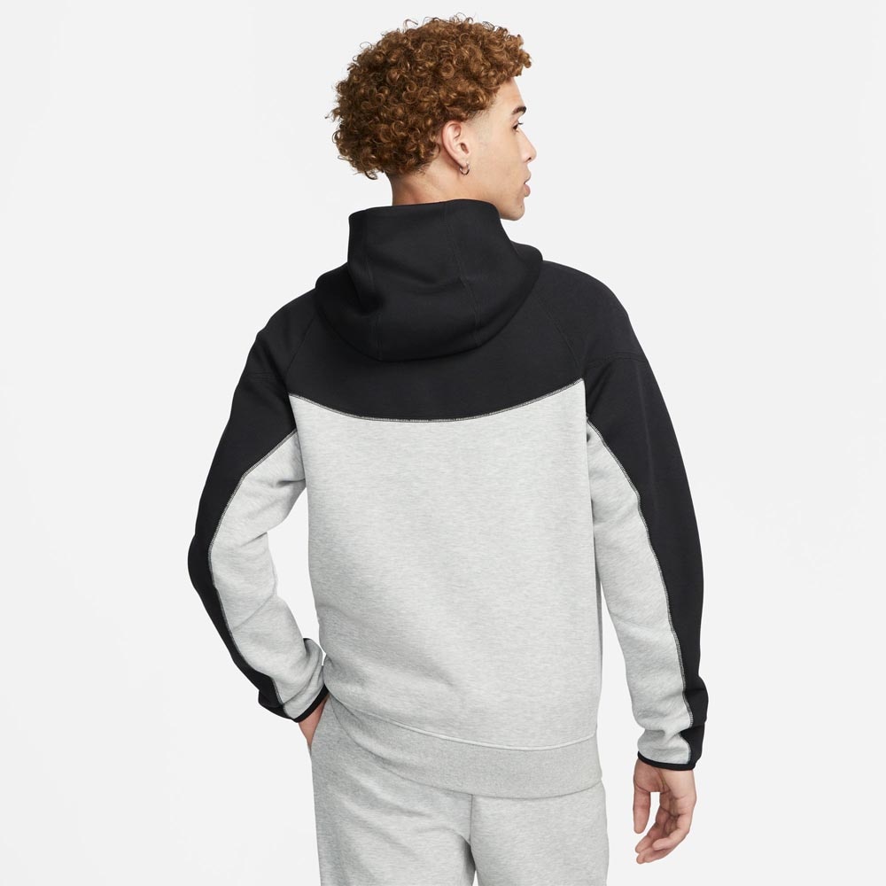 Nike NSW Tech Fleece FullZip Hettegenser Sort/Grå