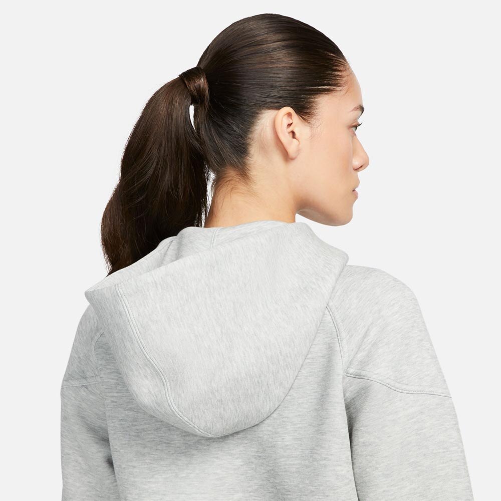 Nike NSW Tech Fleece FullZip Hettegenser Dame Grå