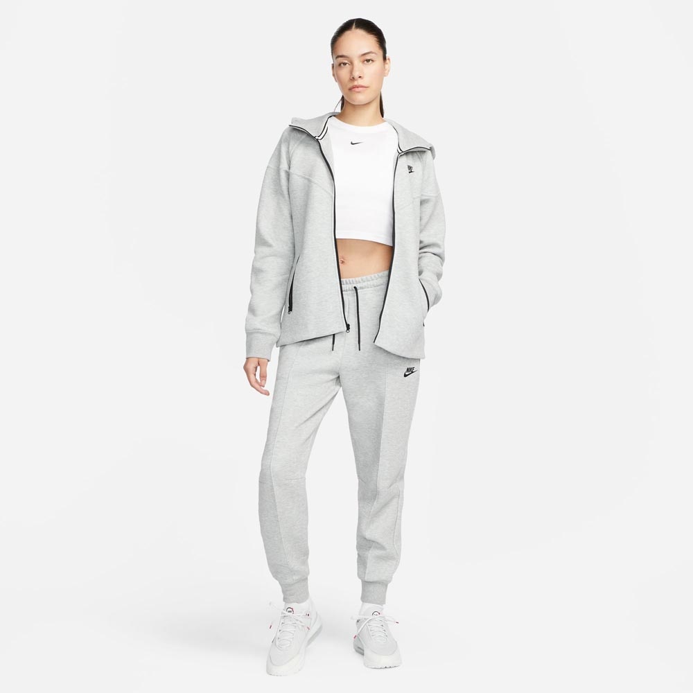 Nike NSW Tech Fleece FullZip Hettegenser Dame Grå