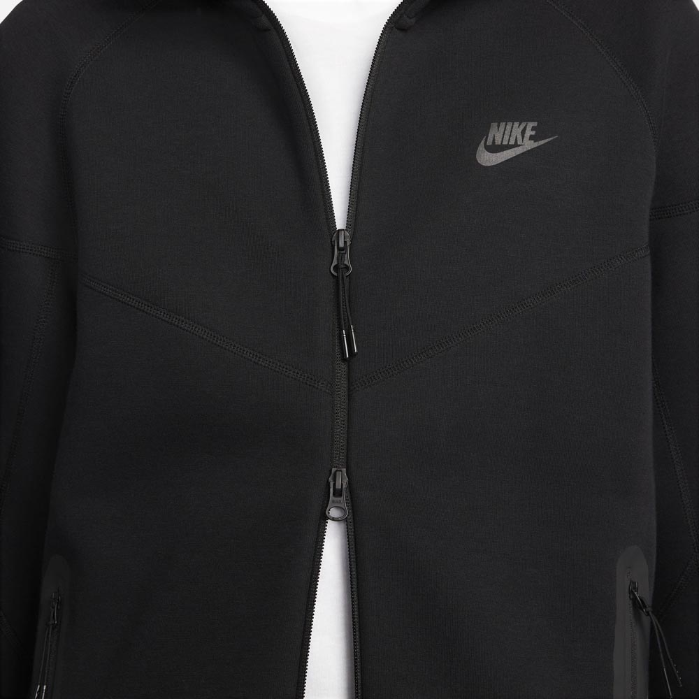 Nike NSW Tech Fleece FullZip Hettegenser Sort