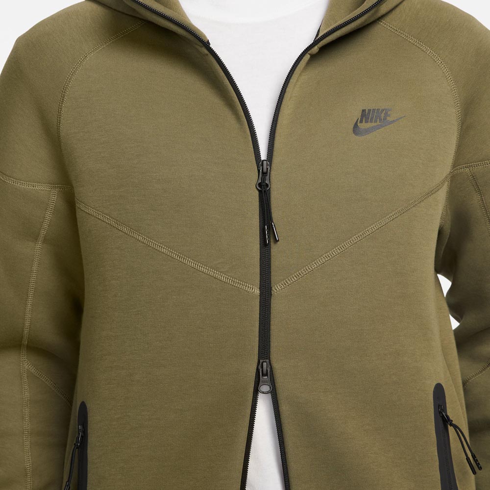 Nike NSW Tech Fleece FullZip Hettegenser Grønn