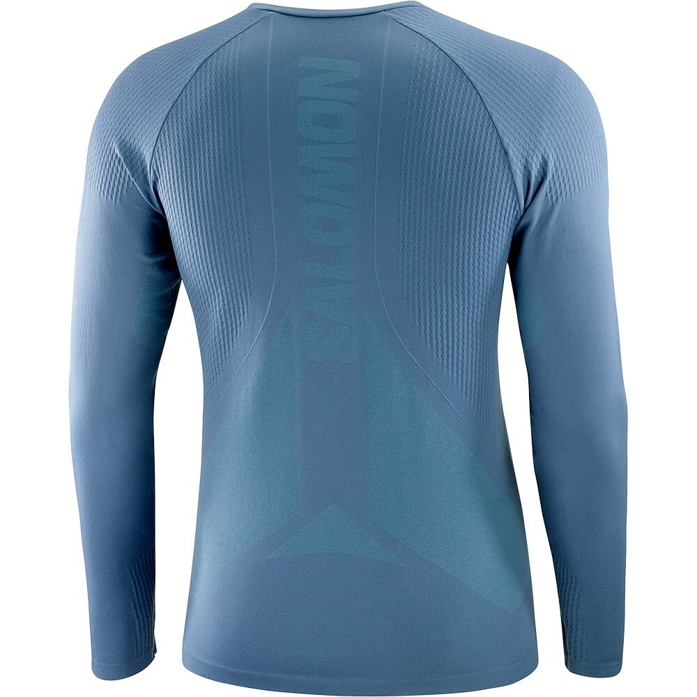 Salomon Sense Aero Seamless Langermet Trøye Herre Blå