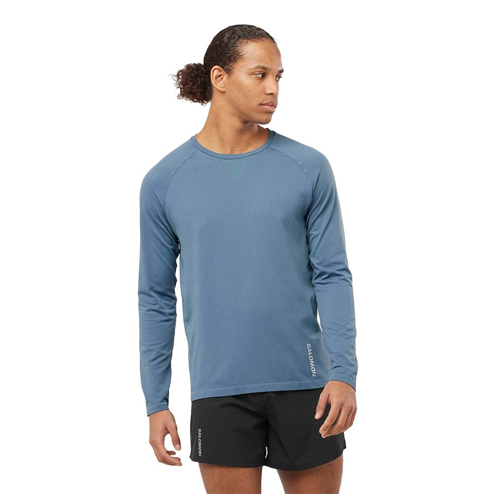 Salomon Sense Aero Seamless Langermet Trøye Herre Blå