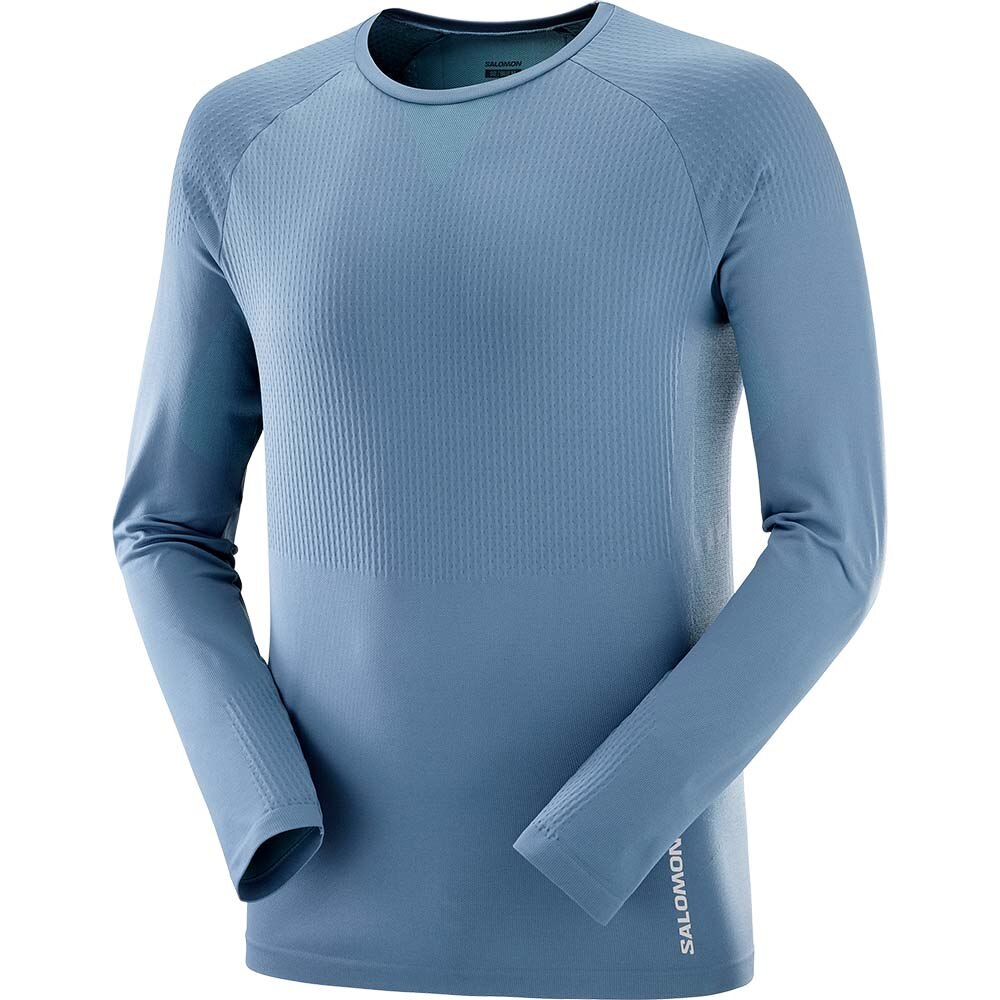 Salomon Sense Aero Seamless Langermet Trøye Herre Blå