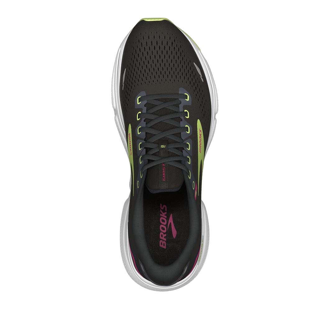 Brooks Ghost 15 Joggesko Dame Sort/Grønn