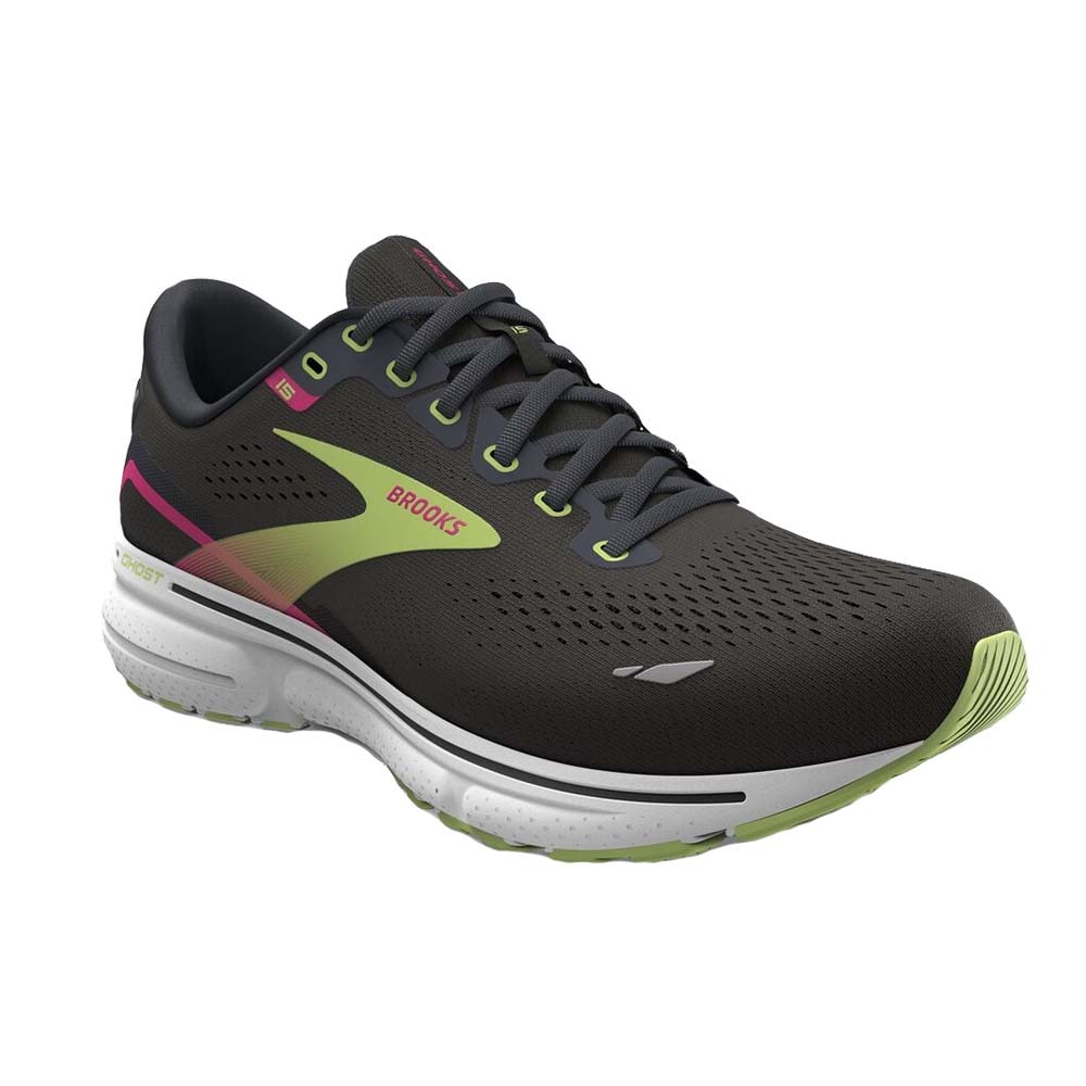 Brooks Ghost 15 Joggesko Dame Sort/Grønn