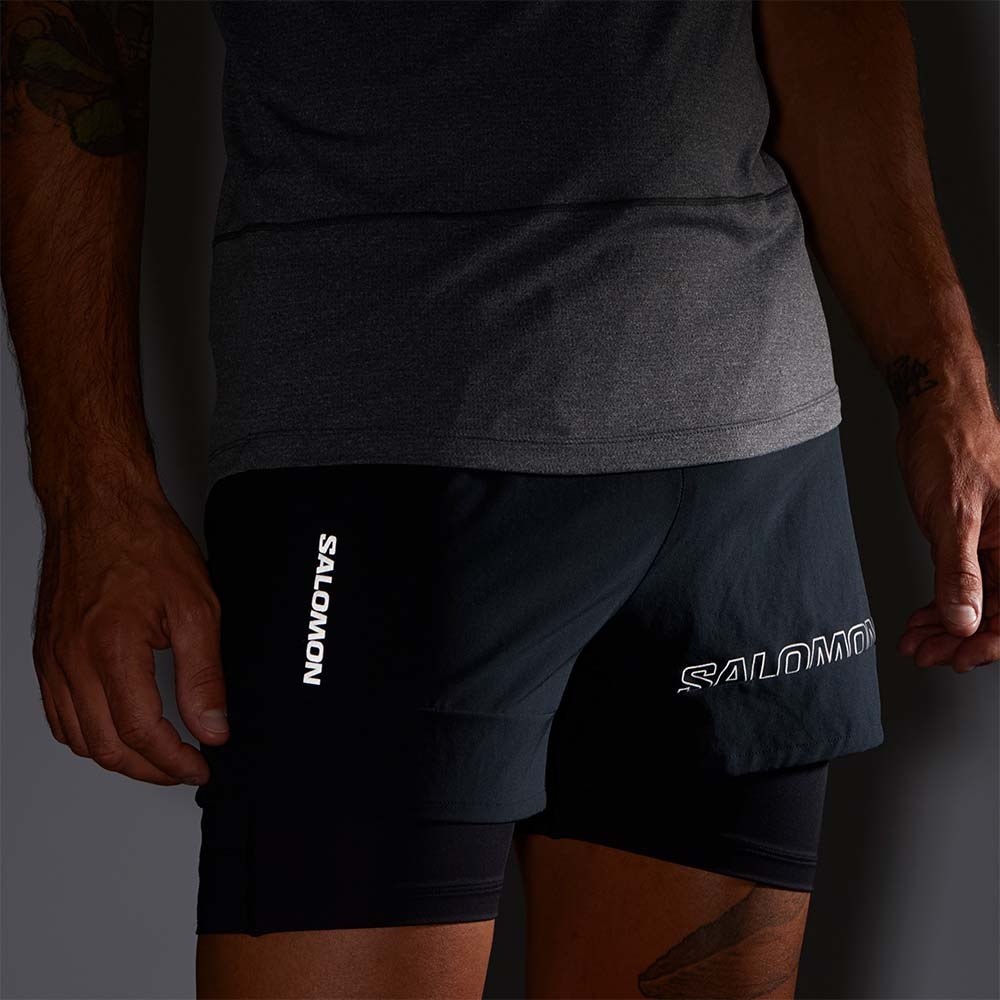 Salomon Cross 2in1 Løpeshorts Herre Sort