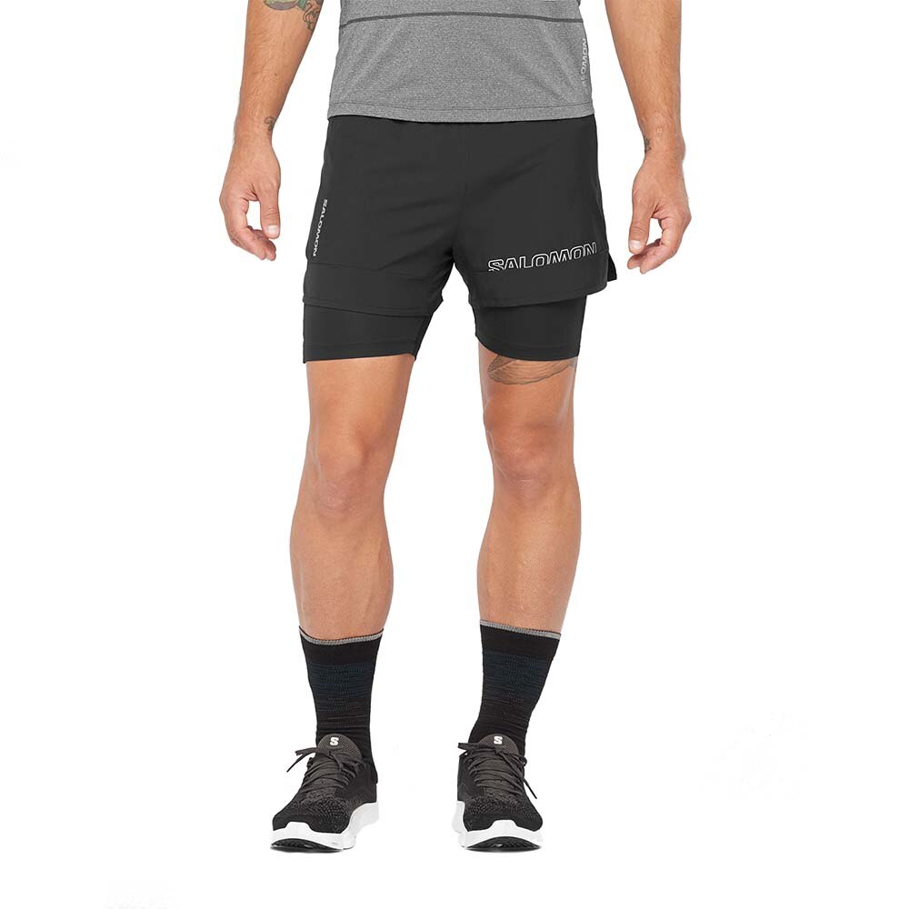 Salomon Cross 2in1 Løpeshorts Herre Sort