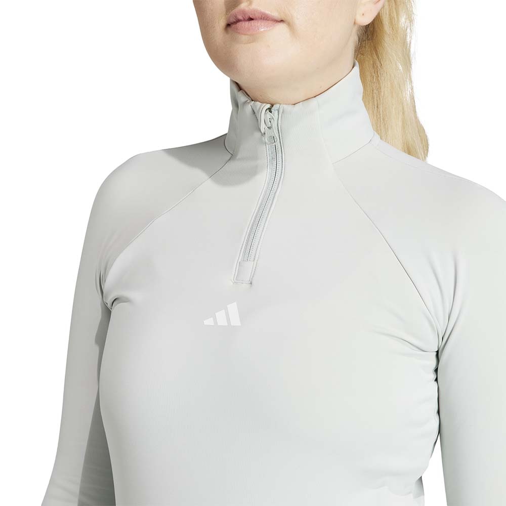 Adidas Techfit COLD.RDY 1/4 Zip Langermet Trøye Dame Hvit