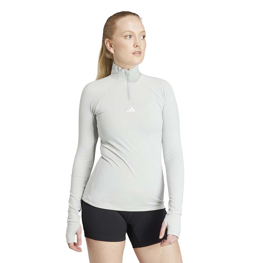 Adidas Techfit COLD.RDY 1/4 Zip Langermet Trøye Dame Hvit