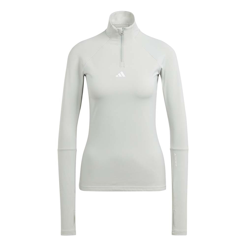 Adidas Techfit COLD.RDY 1/4 Zip Langermet Trøye Dame Hvit