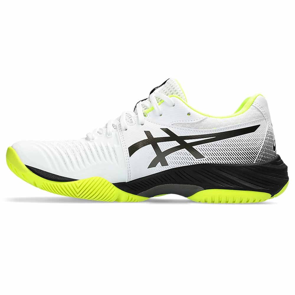 Asics Netburner Ballistic FF 3 Hallsko Herre Hvit/Sort/Volt