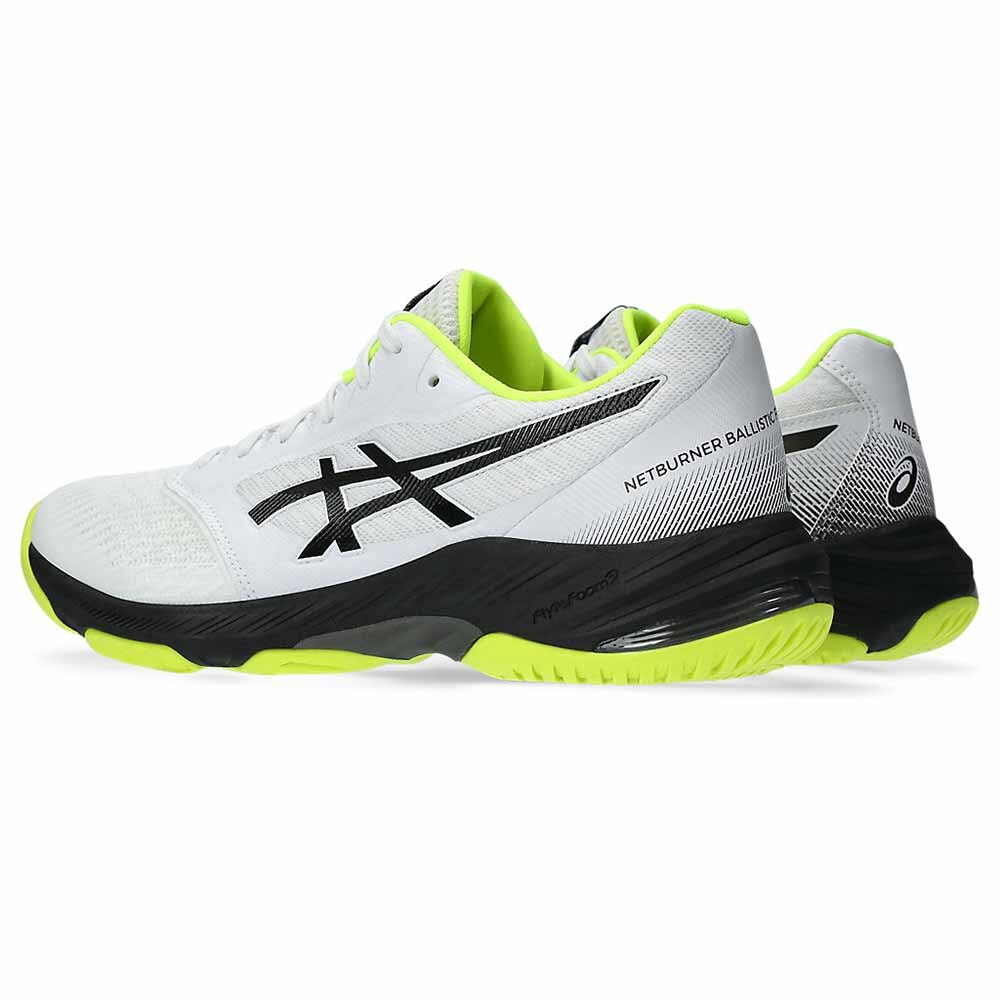 Asics Netburner Ballistic FF 3 Hallsko Herre Hvit/Sort/Volt