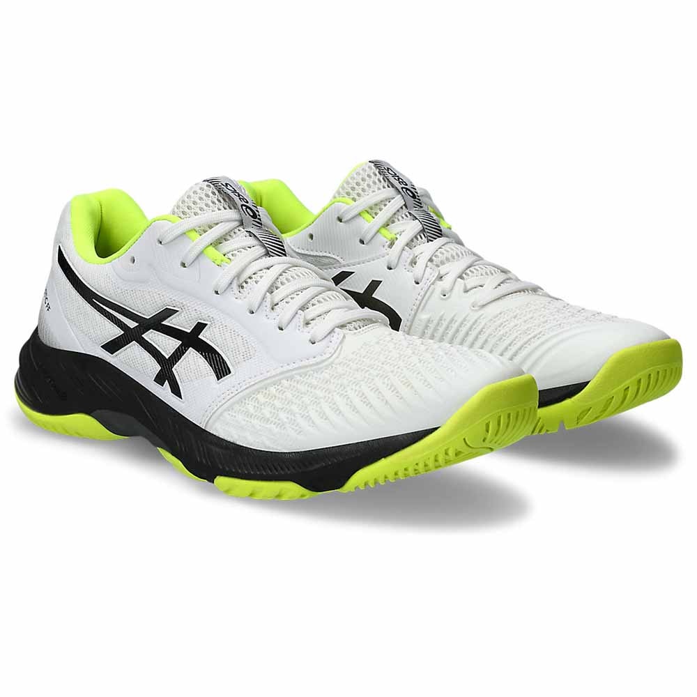 Asics Netburner Ballistic FF 3 Hallsko Herre Hvit/Sort/Volt