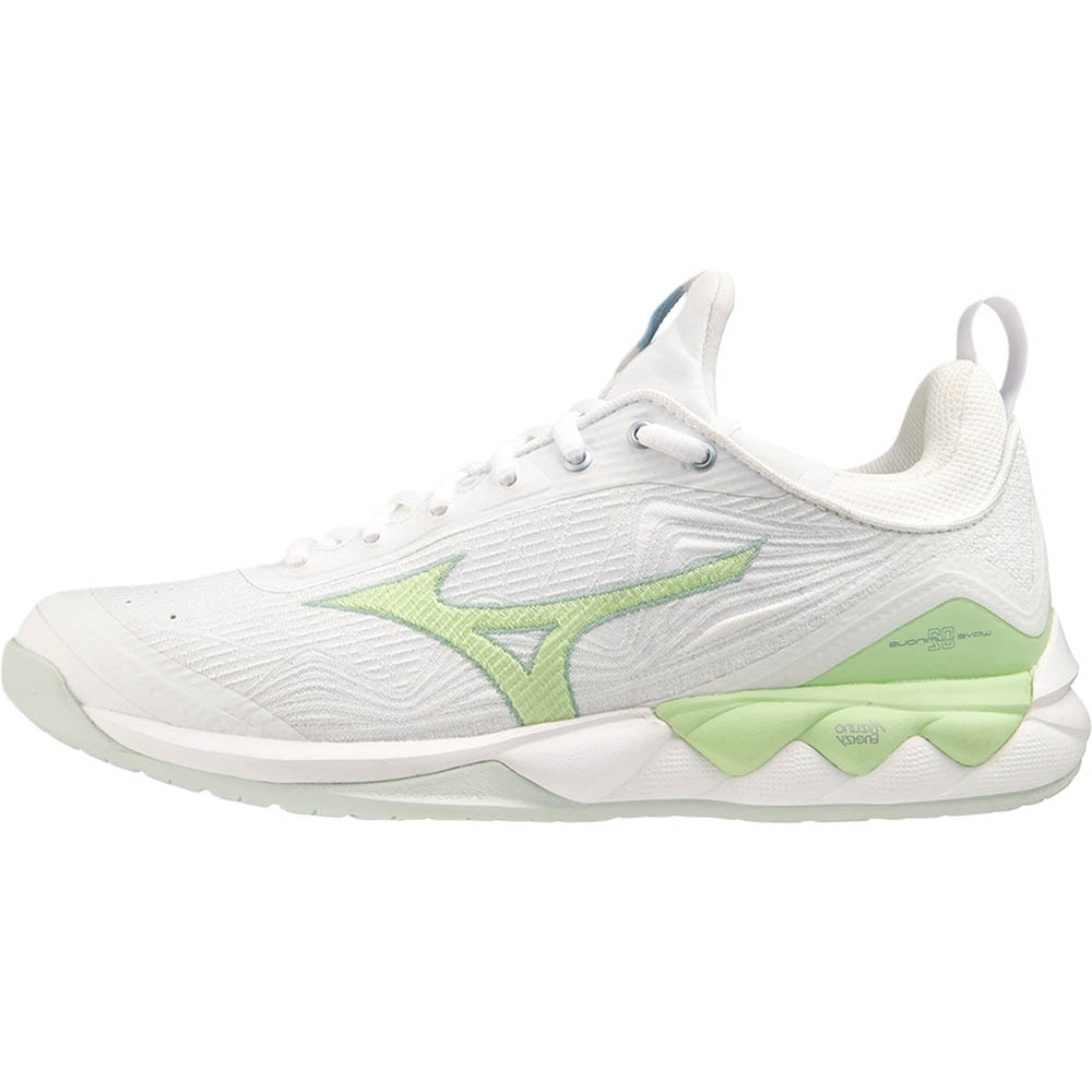 Mizuno Wave Luminous 2 Hallsko Dame Hvit/Grønn