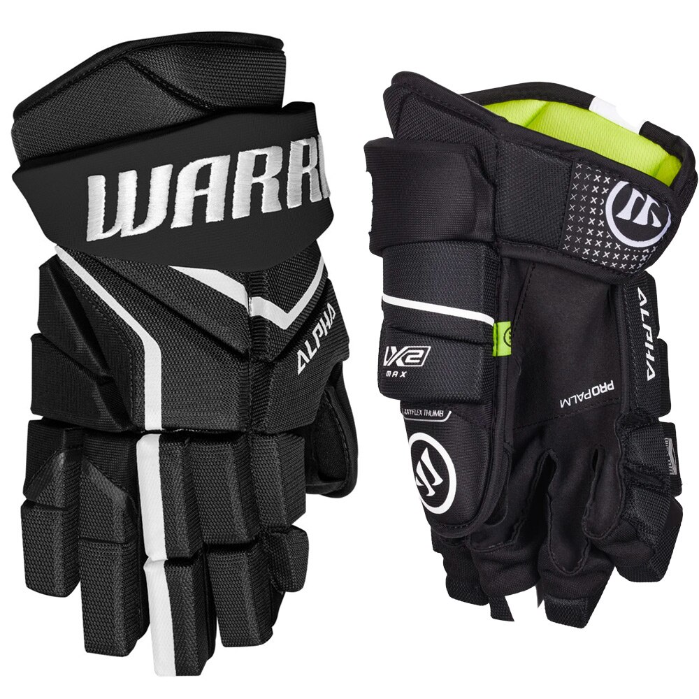 Warrior Alpha LX2 Max Junior Hockeyhanske Svart