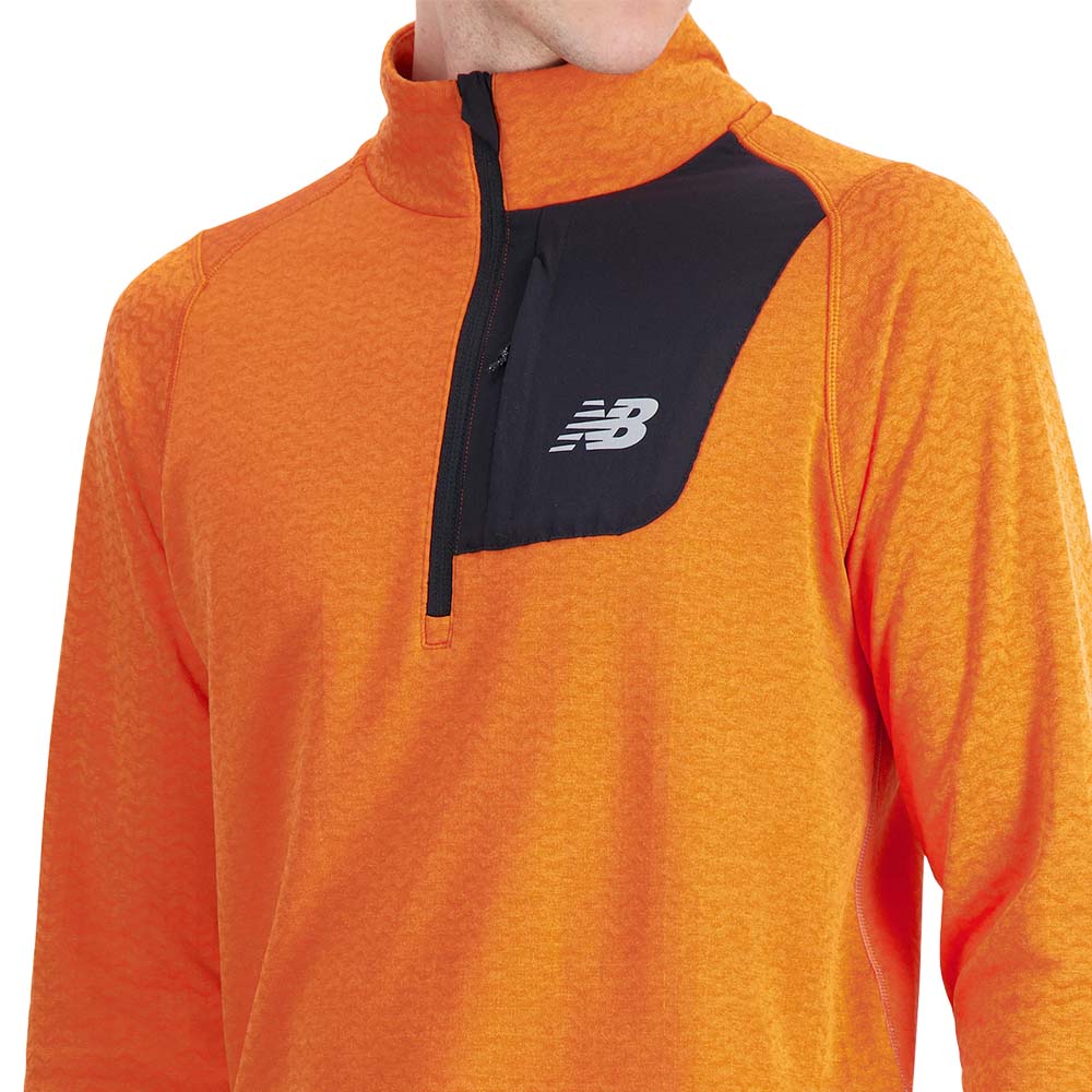 New Balance Heat Grid Half-Zip Langermet Trøye Herre Oransje 