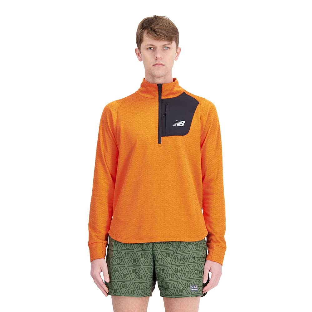 New Balance Heat Grid Half-Zip Langermet Trøye Herre Oransje 