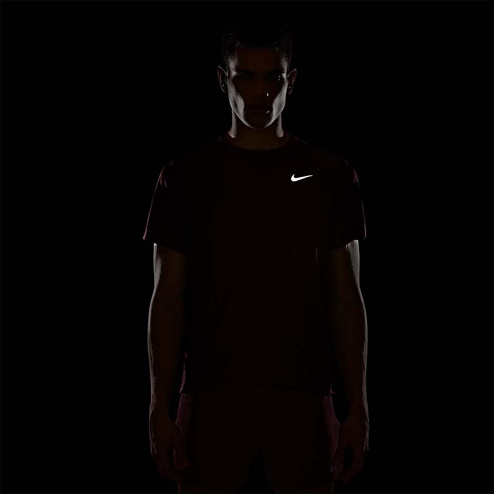 Nike Dri-Fit Miler Kortermet Trøye Herre Burgunder