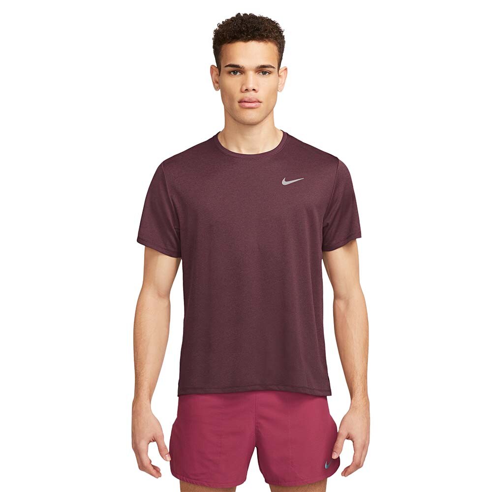 Nike Dri-Fit Miler Kortermet Trøye Herre Burgunder
