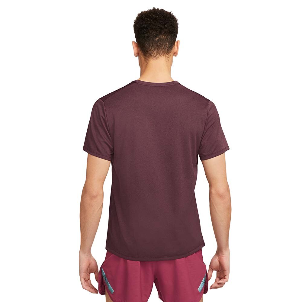 Nike Dri-Fit Miler Kortermet Trøye Herre Burgunder