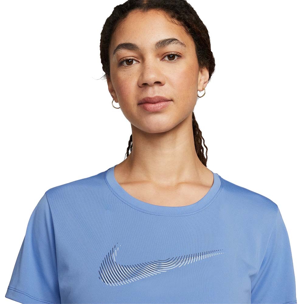 Nike Dri-Fit Swoosh Kortermet Trøye Dame Blå