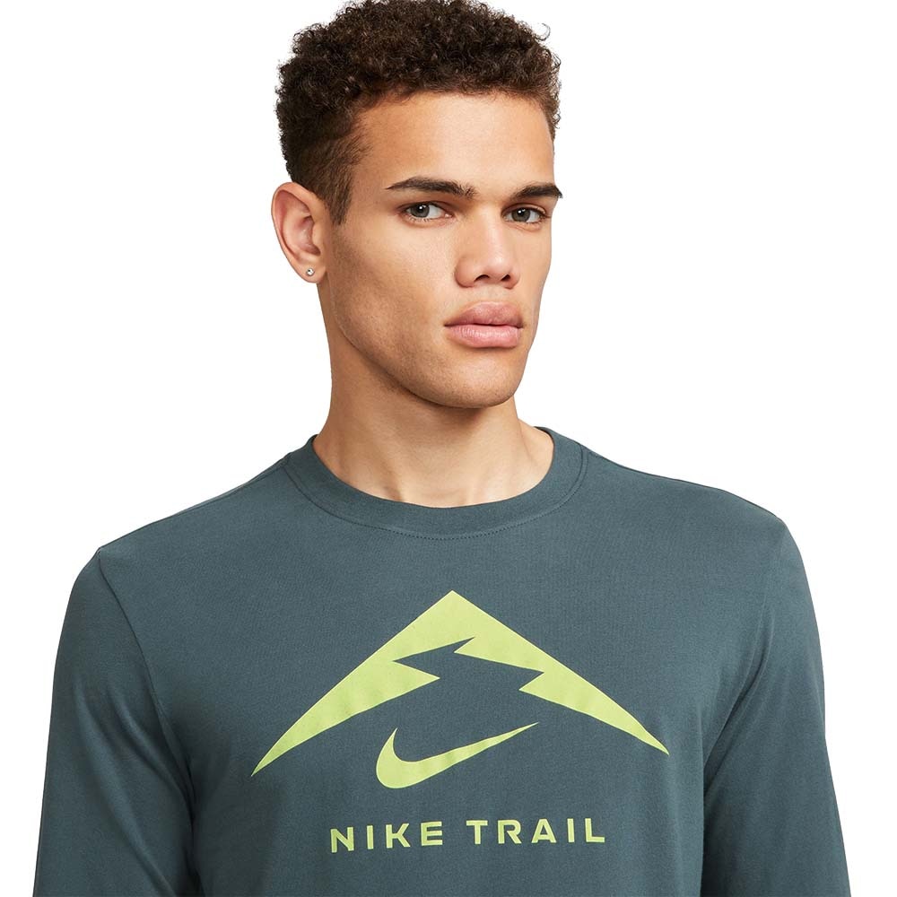 Nike Dri-Fit Trail Langermet Trøye Herre Mørk Grønn