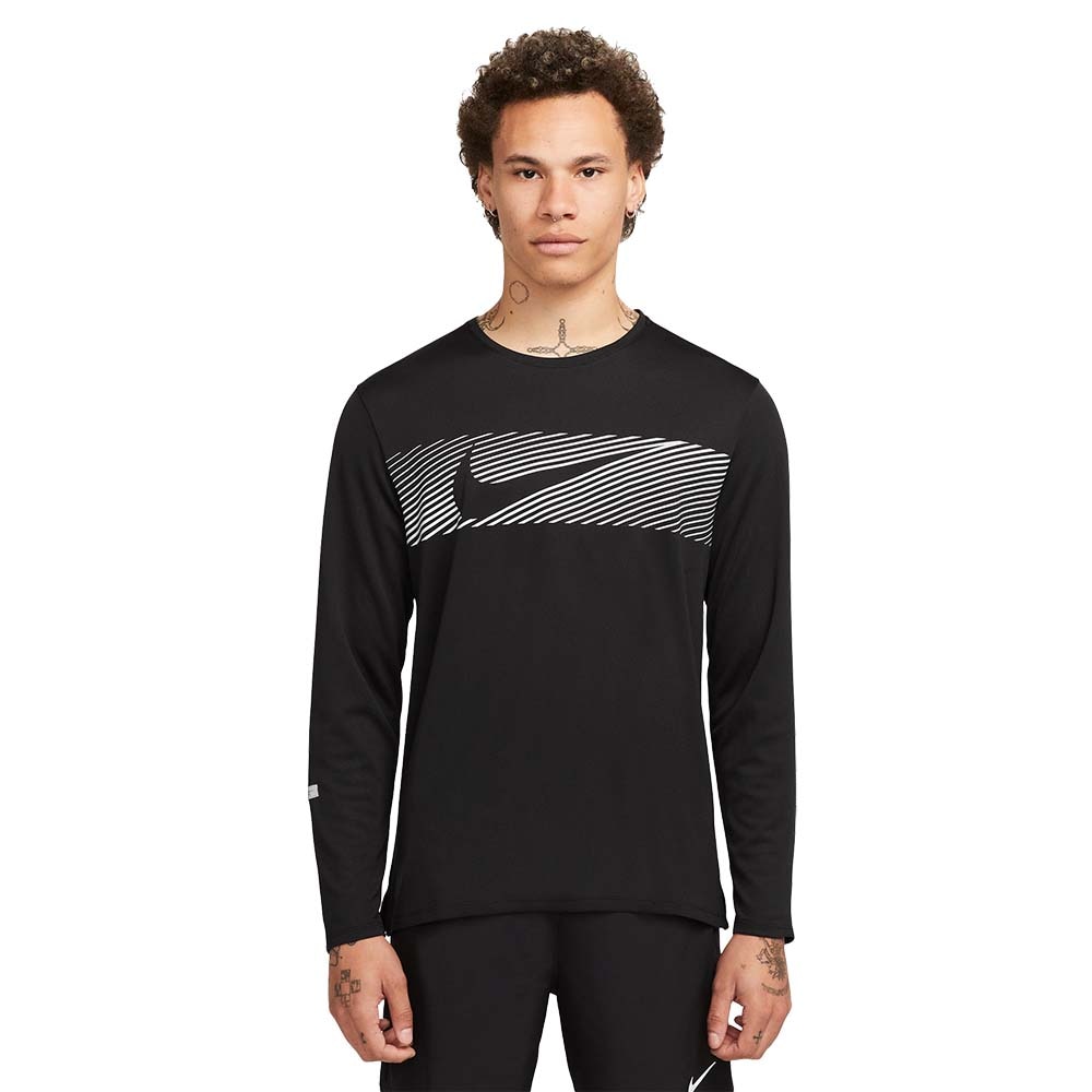 Nike Dri-Fit Miler Flash Langermet Trøye Herre Sort