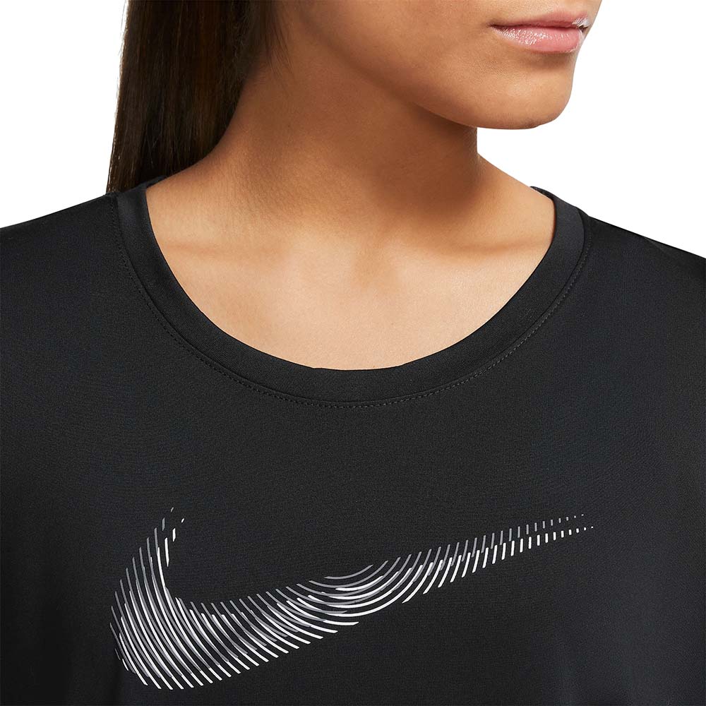 Nike Dri-Fit Swoosh Kortermet Trøye Dame Sort