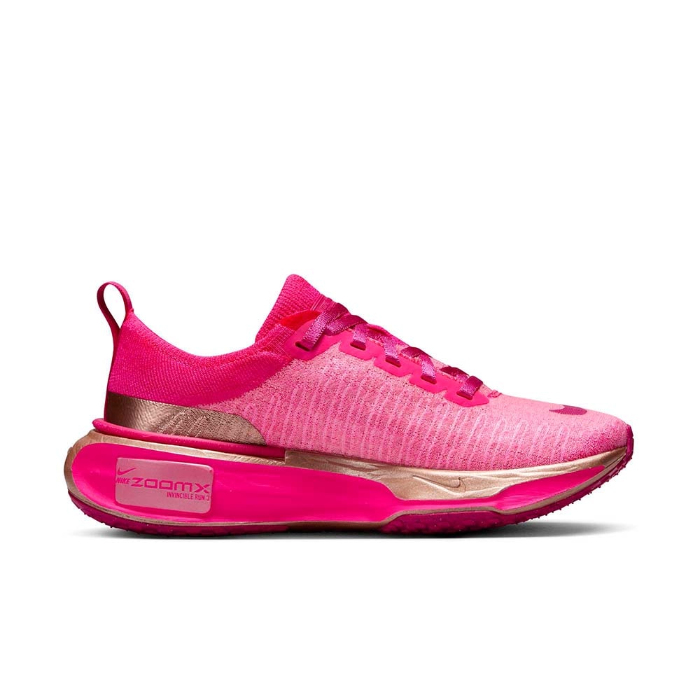 Nike ZoomX Invincible Run Flyknit 3 Joggesko Dame Rosa/Gull