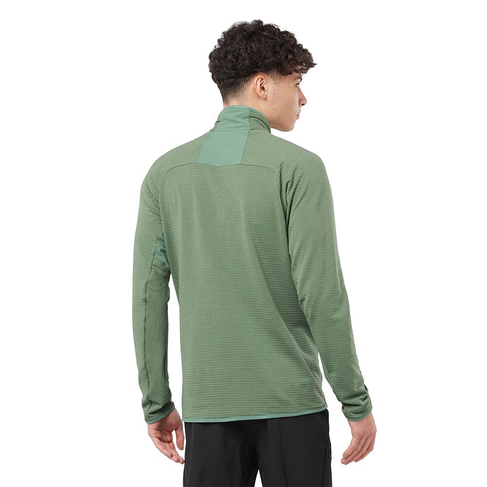 Salomon Essential Lightwarm Fleecegenser Herre Grønn