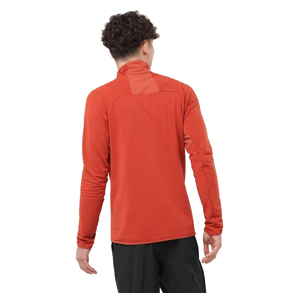 Salomon Essential Lightwarm Fleecegenser Herre Rød